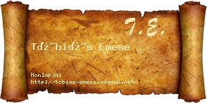 Tóbiás Emese névjegykártya