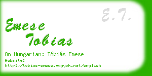 emese tobias business card