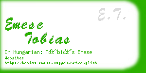 emese tobias business card